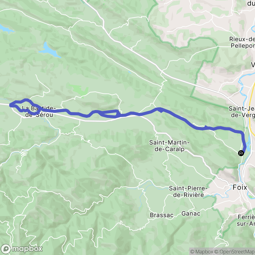 Vernajoul : carte du parcours de randonnée - France