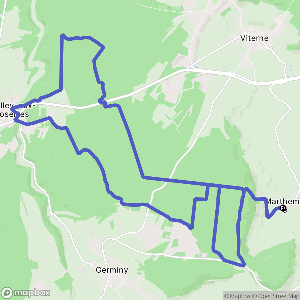 Marthemont : carte du parcours de randonnée - France