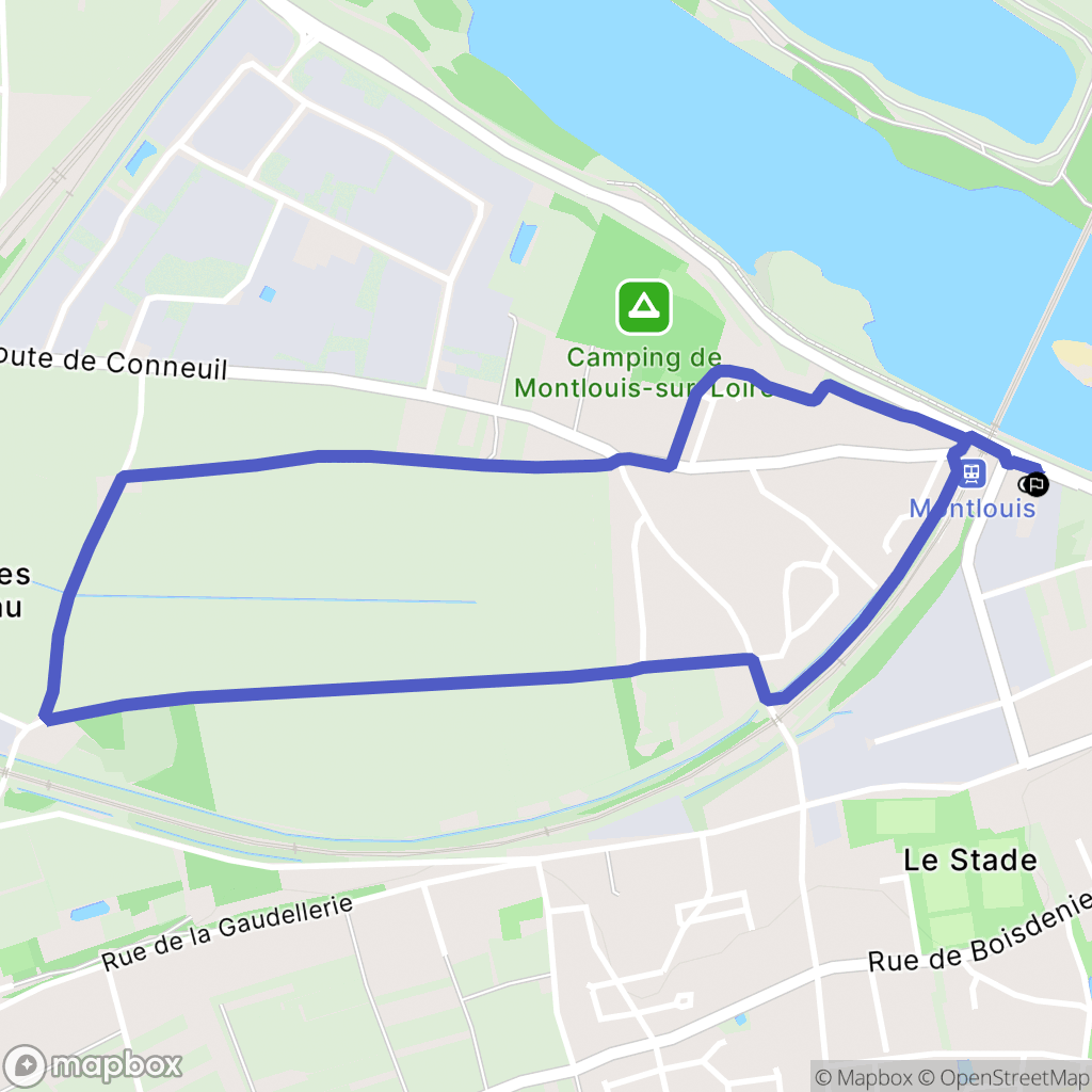 Montlouis-sur-Loire : carte du parcours de randonnée - France