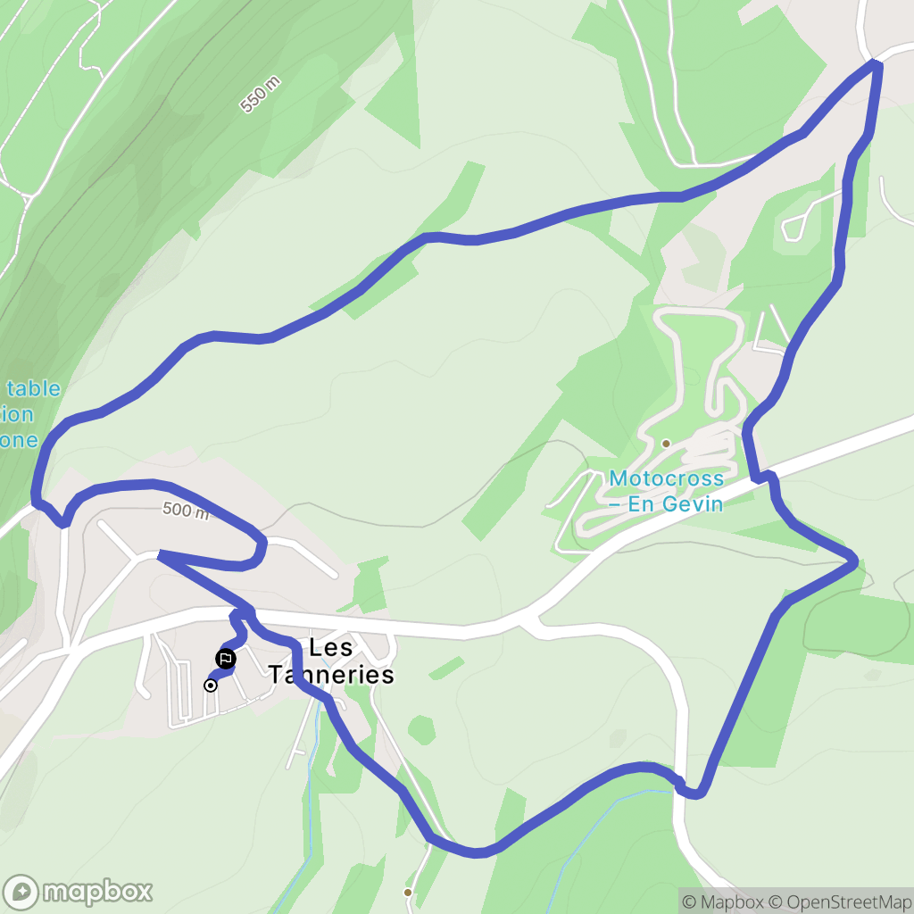 Orgelet : carte du parcours de randonnée - France