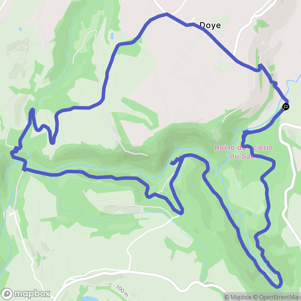 Nozeroy : carte du parcours de randonnée - France