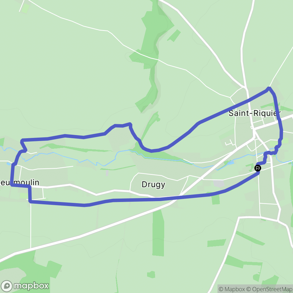 Saint-Riquier : carte du parcours de randonnée - France