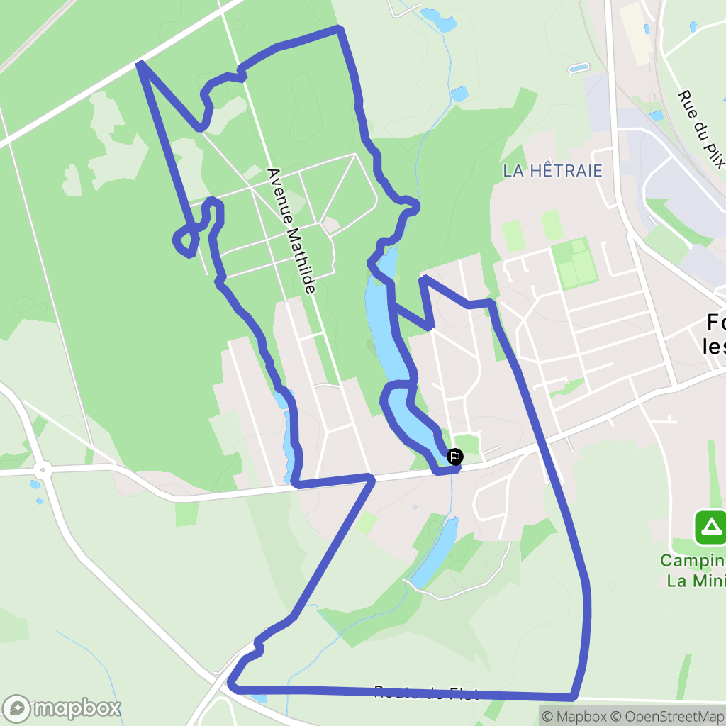 Forges-les-Eaux : carte du parcours de randonnée - France