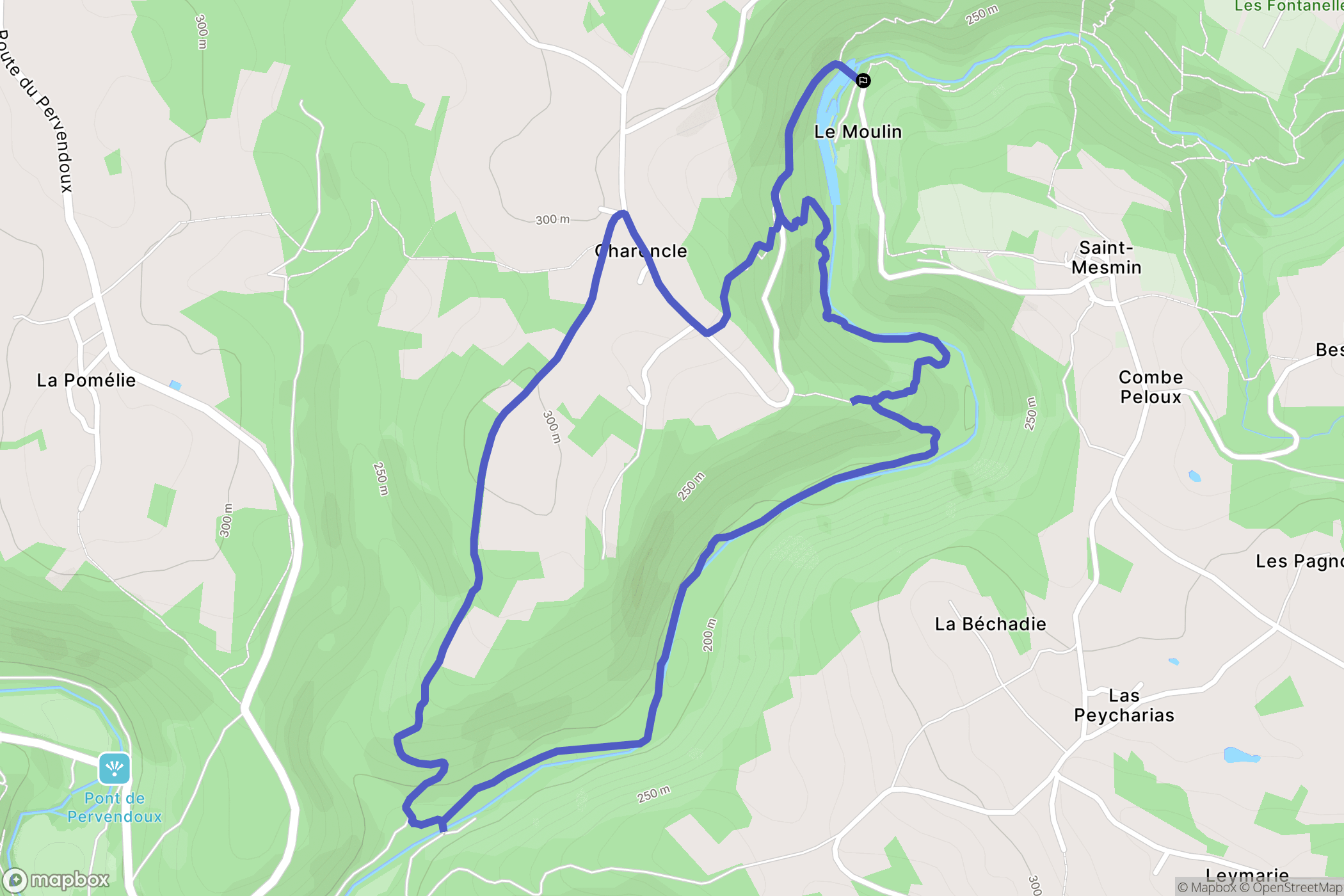 Saint-Mesmin : carte du parcours de randonnée - France