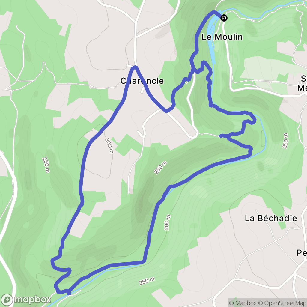 Saint-Mesmin : carte du parcours de randonnée - France