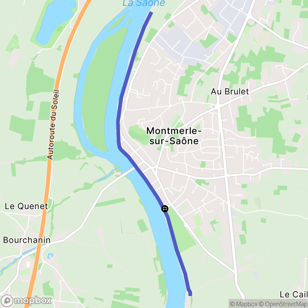 Montmerle-sur-Saône : carte du parcours de randonnée - France