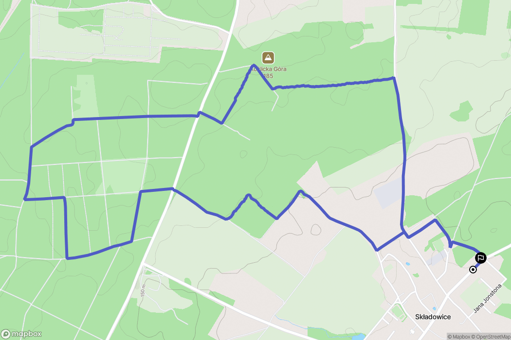 Składowice: mapa trasy - Poland