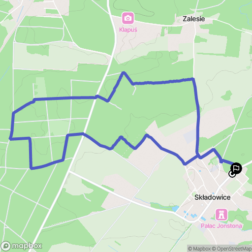 Składowice: mapa trasy - Poland