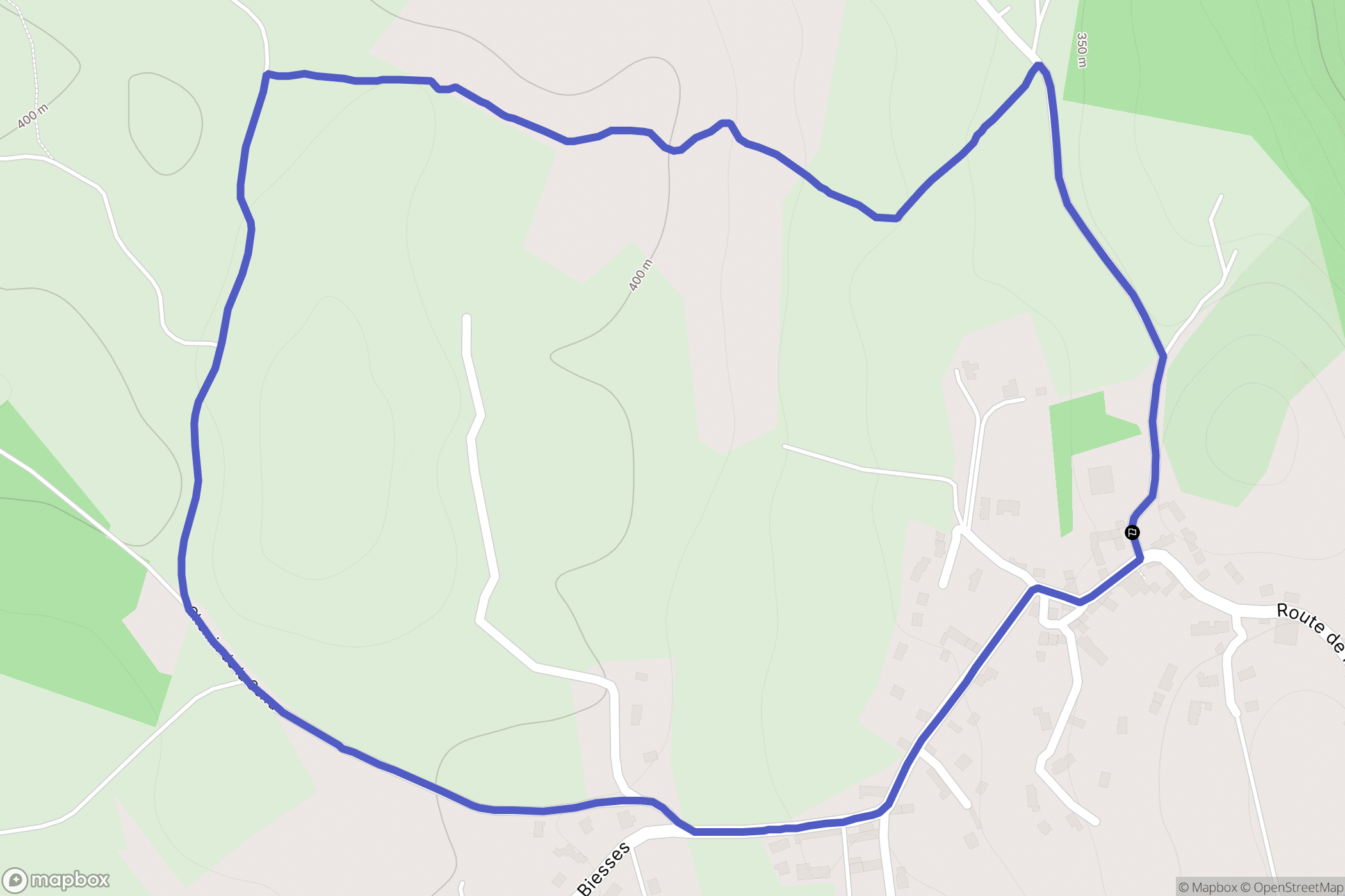 Annoisin-Chatelans : carte du parcours de randonnée - France