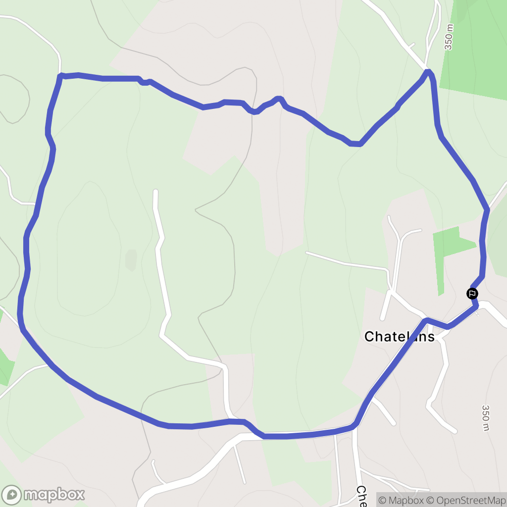 Annoisin-Chatelans : carte du parcours de randonnée - France