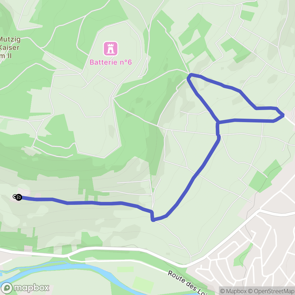 Mutzig : carte du parcours de randonnée - France