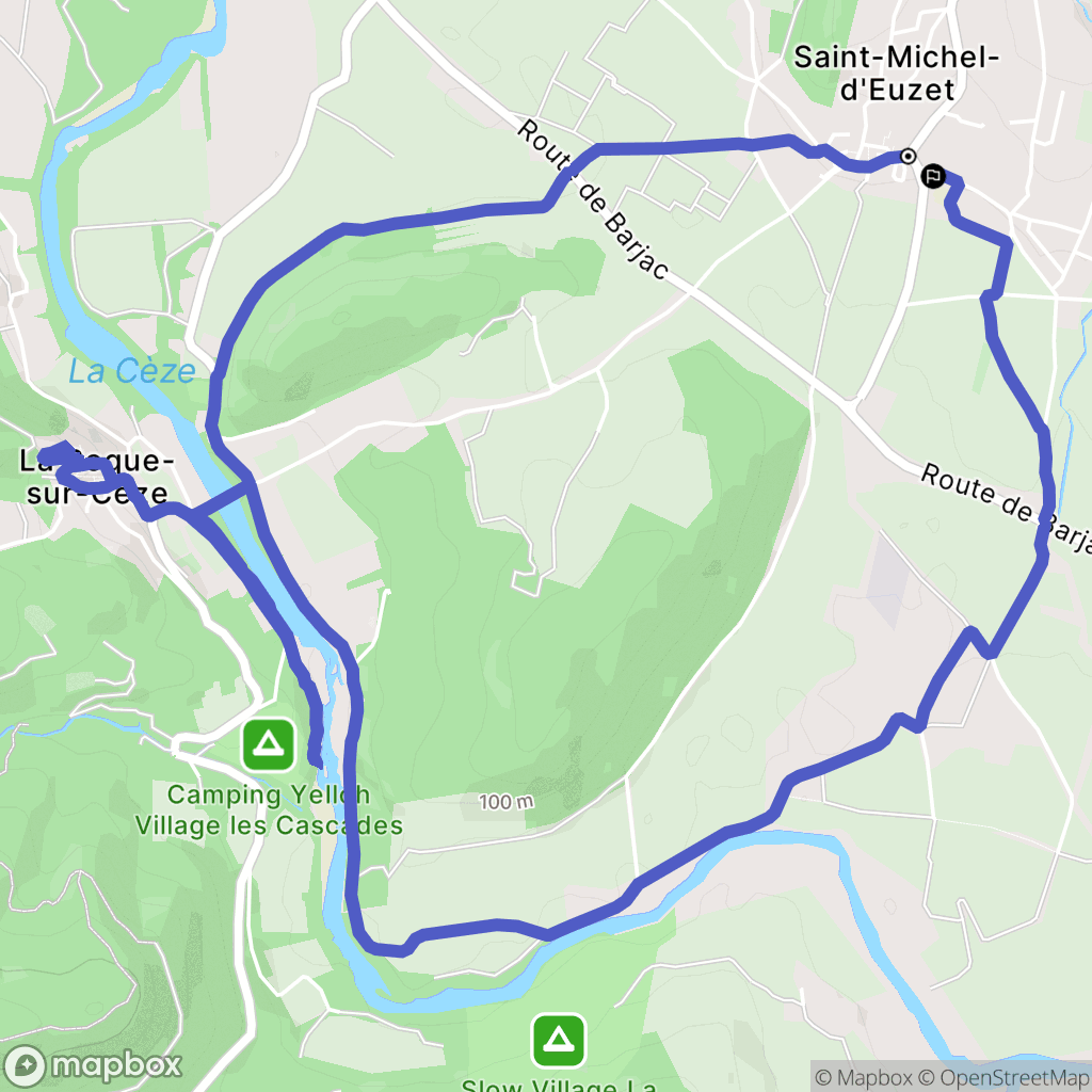 Saint-Michel-d'Euzet : carte du parcours de randonnée - France