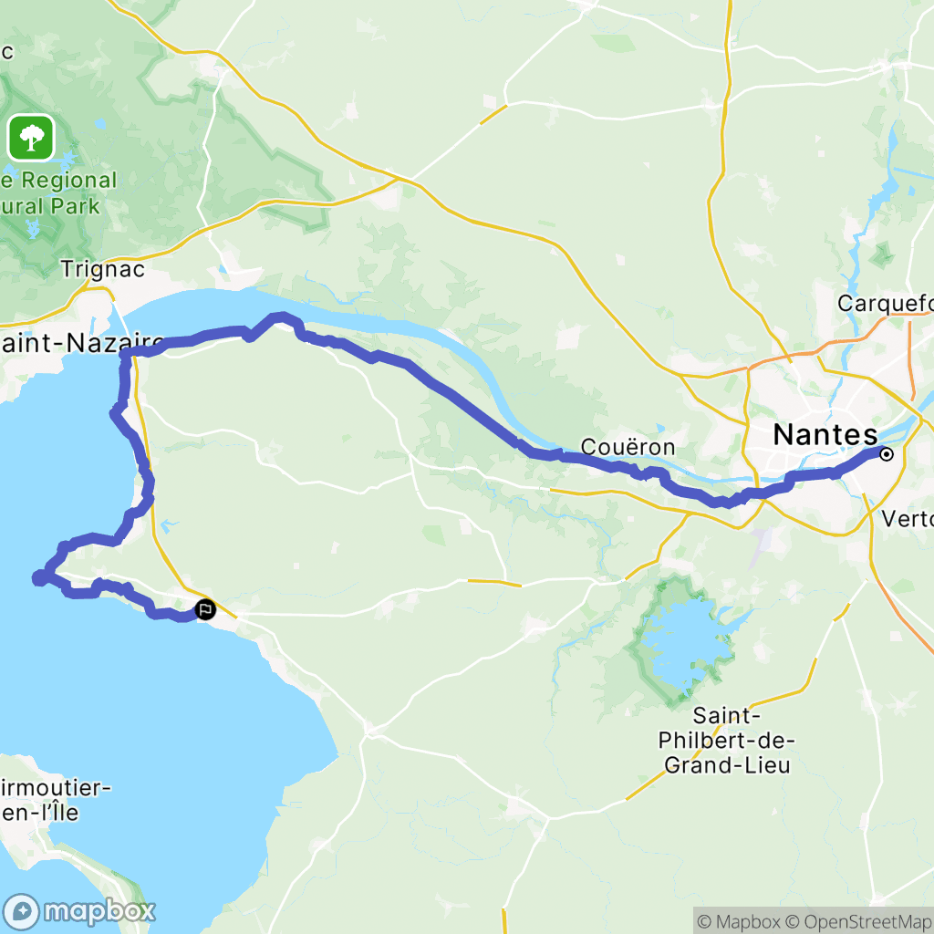 Saint-Sébastien-sur-Loire : carte du parcours de randonnée - France