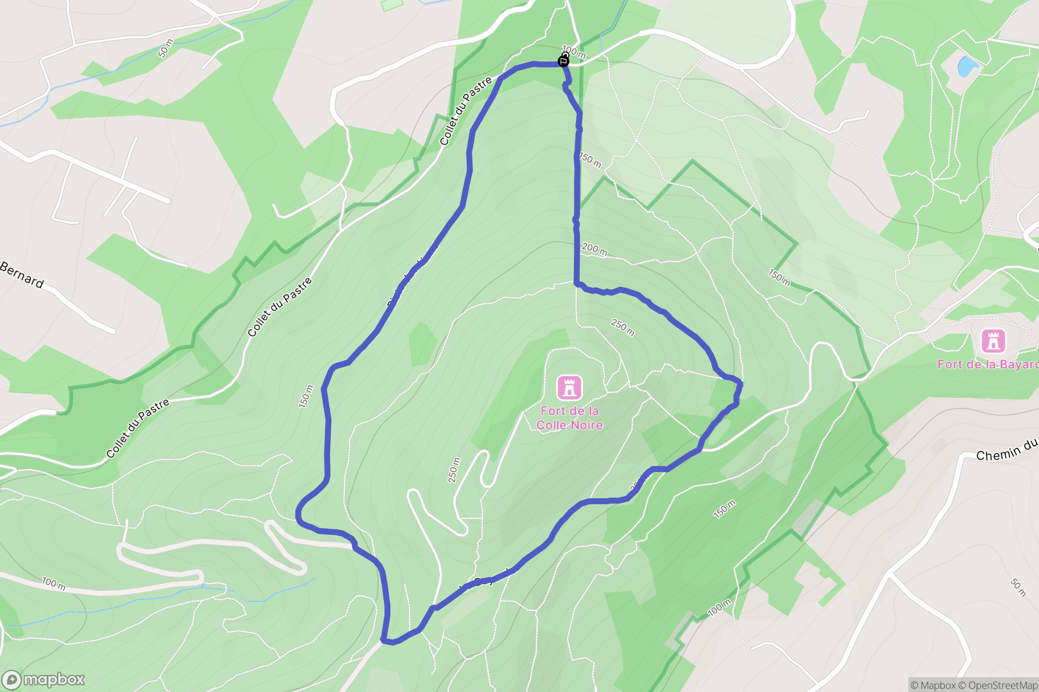 Miglos : carte du parcours de randonnée - France