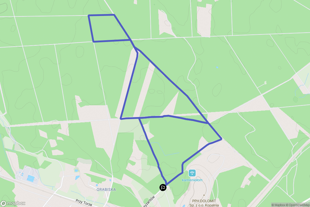 Libiąż: mapa trasy - Poland