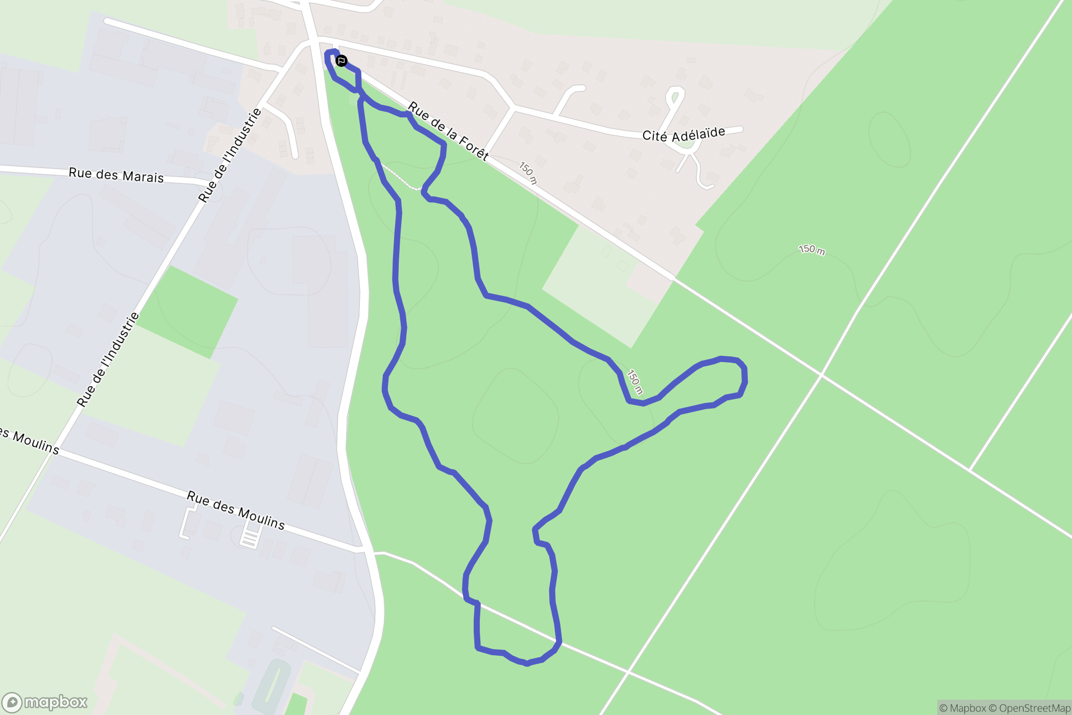 Betschdorf : carte du parcours de randonnée - France