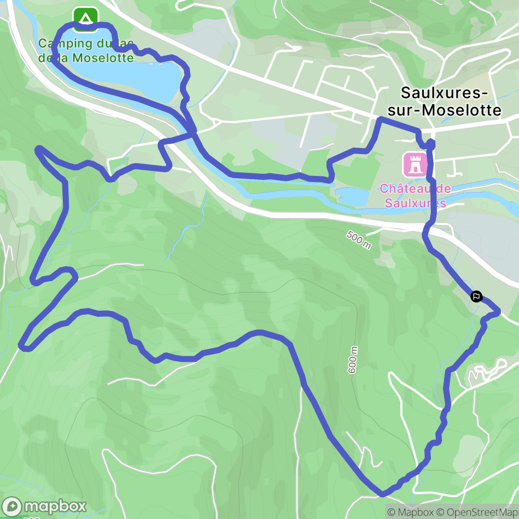 Saulxures-sur-Moselotte : carte du parcours de randonnée - France