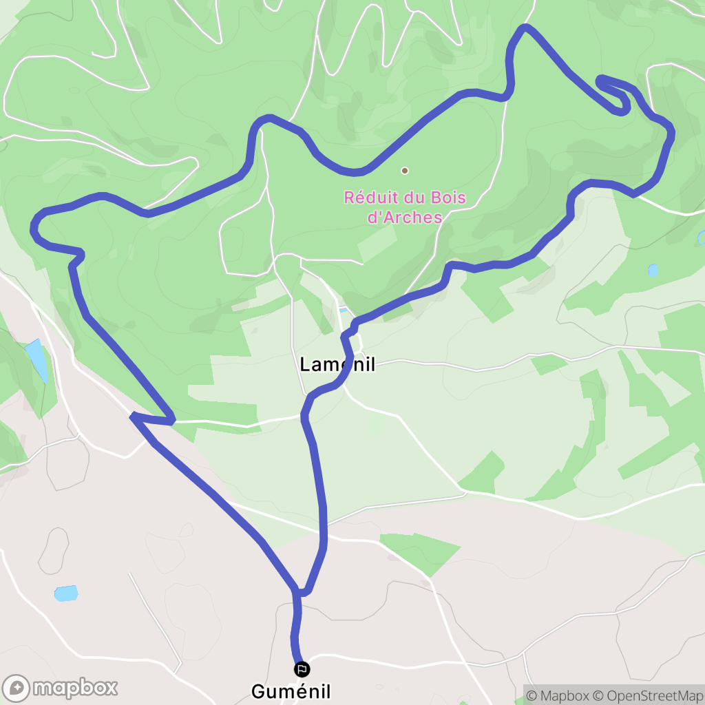 Hadol : carte du parcours de randonnée - France