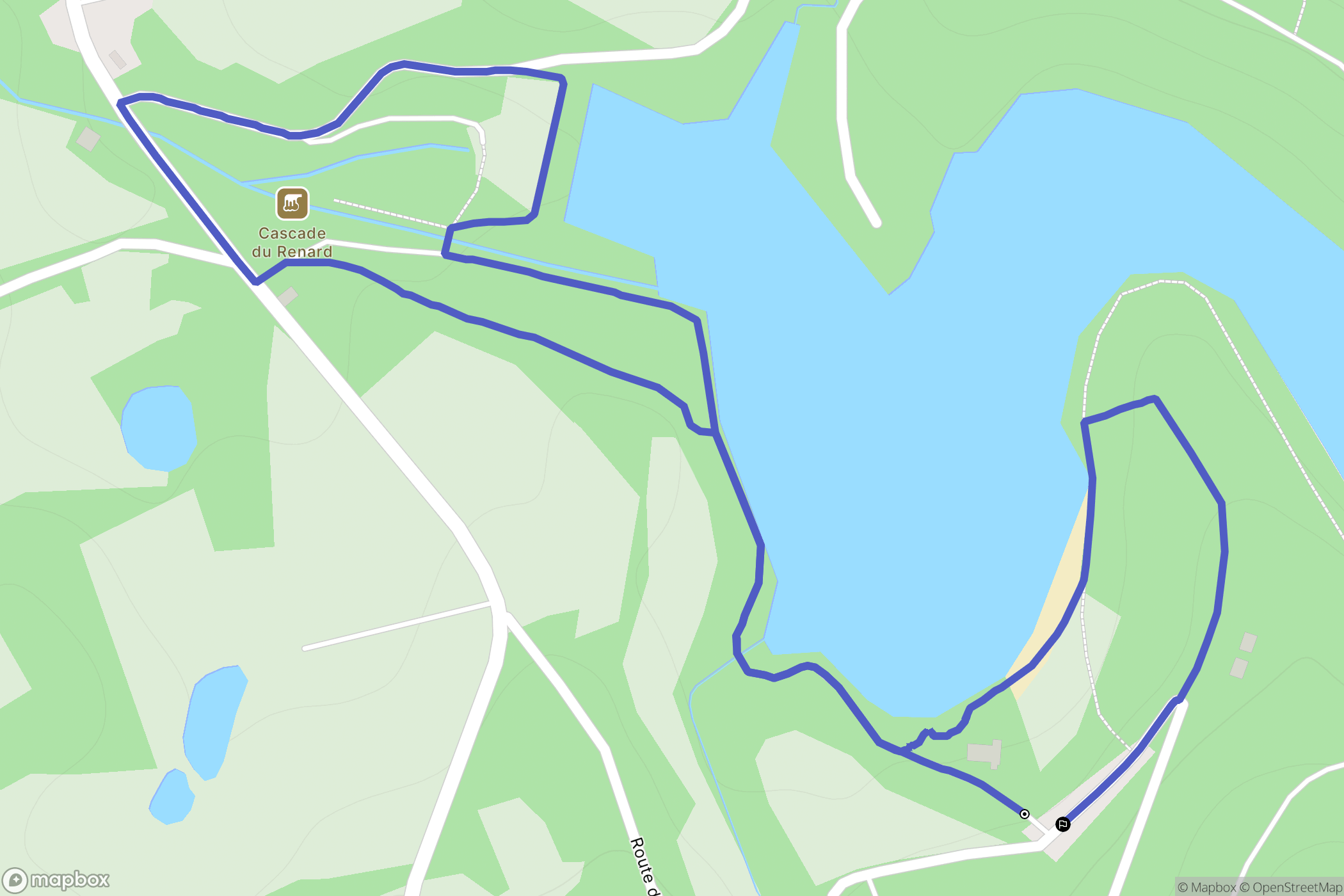 Laurière : carte du parcours de randonnée - France