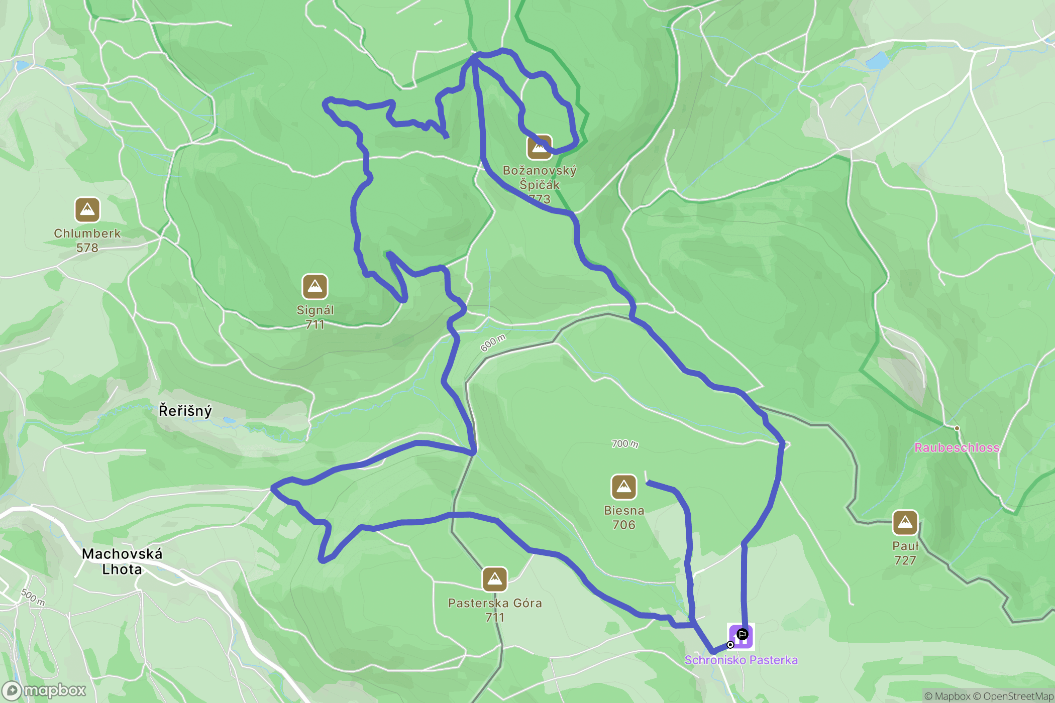 Pasterka: mapa trasy - Poland