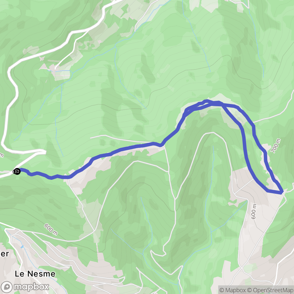Le Perréon : carte du parcours de randonnée - France