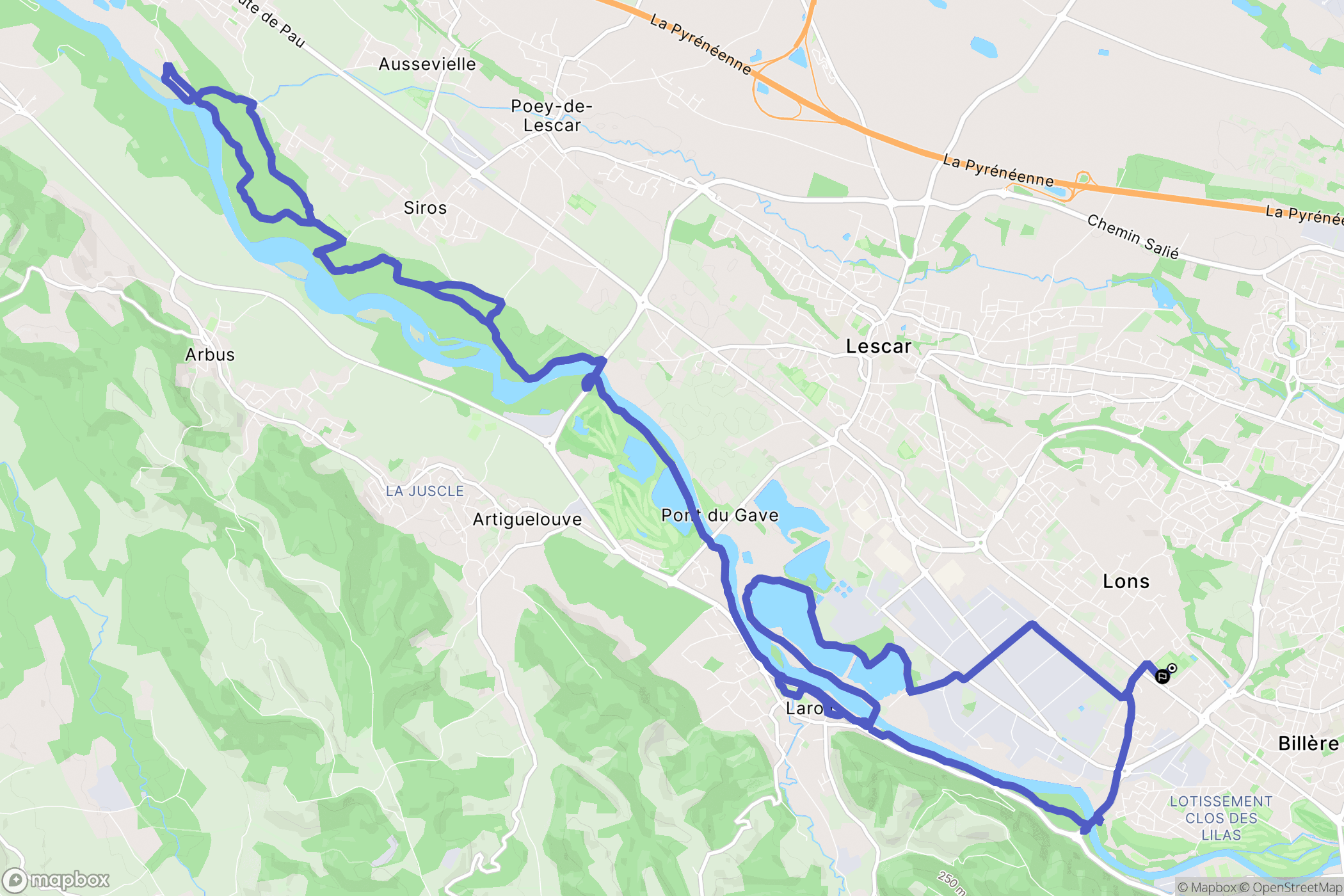 Lons : carte du parcours de randonnée - France