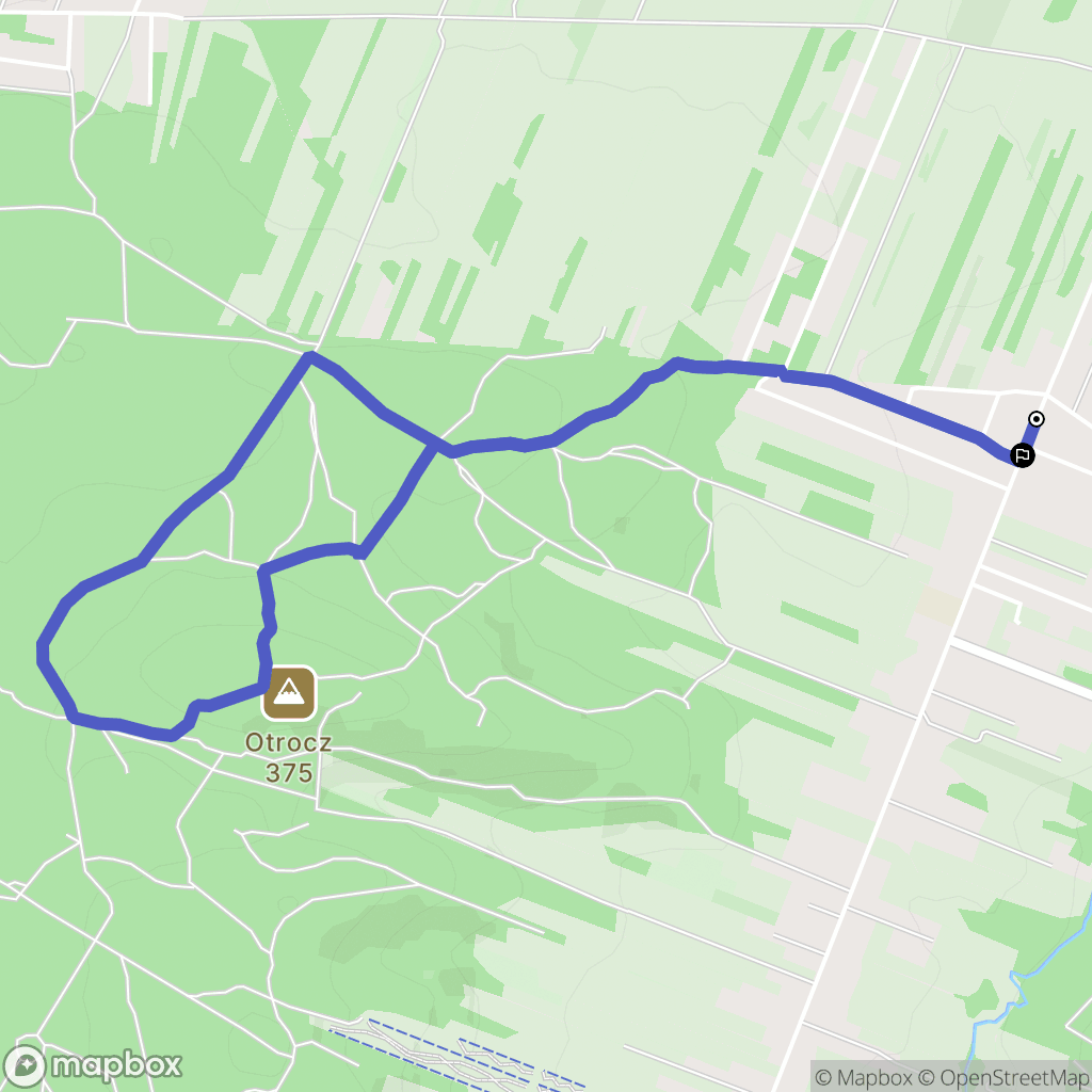 Niestachów: mapa trasy - Poland