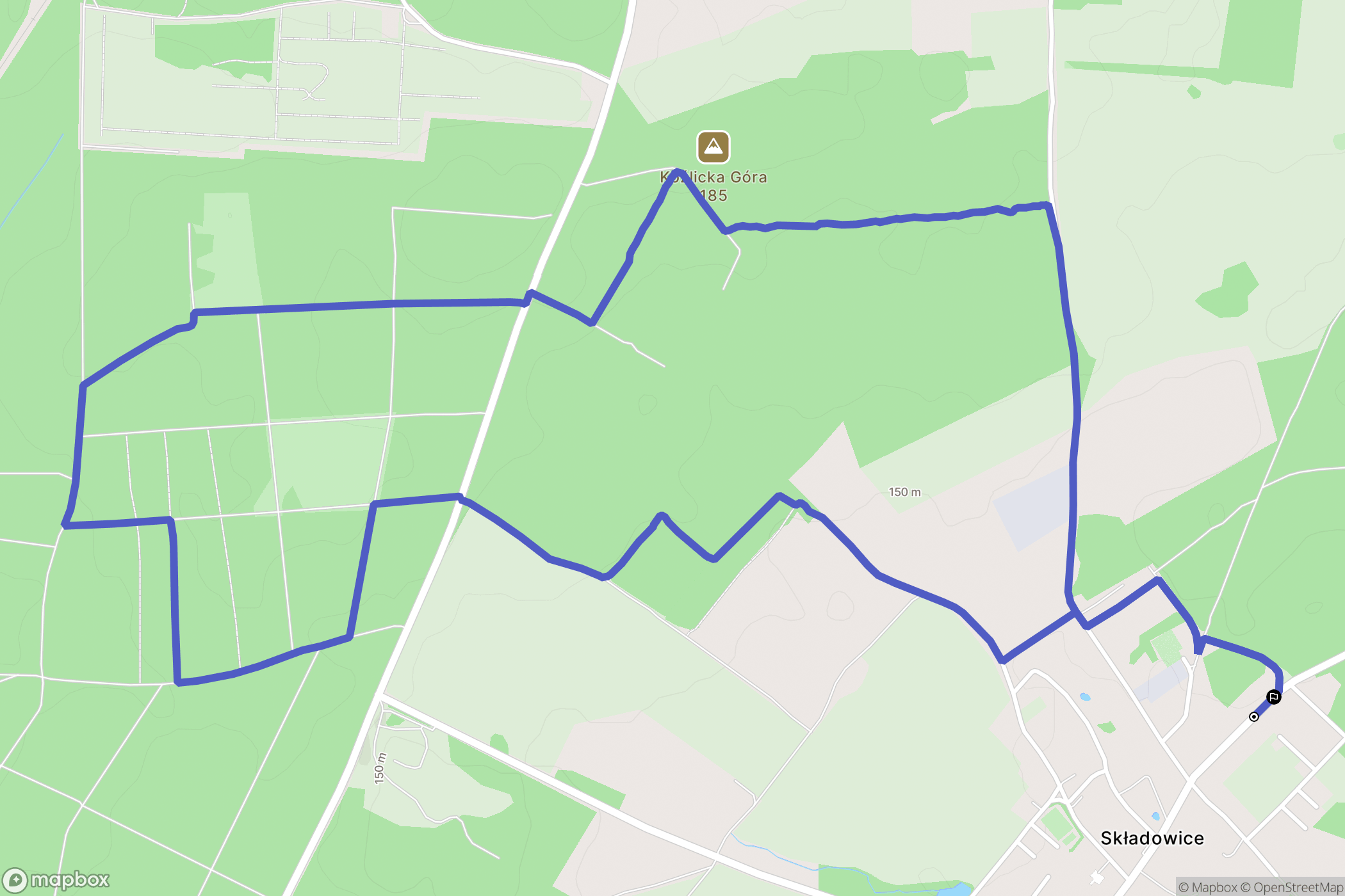 Składowice: mapa trasy - Poland