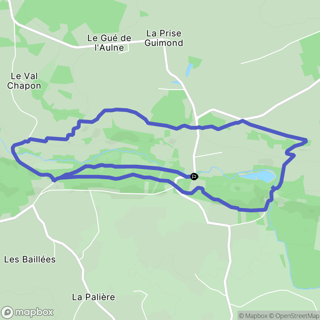 Saint-Georges-de-Rouelley : carte du parcours de randonnée - France