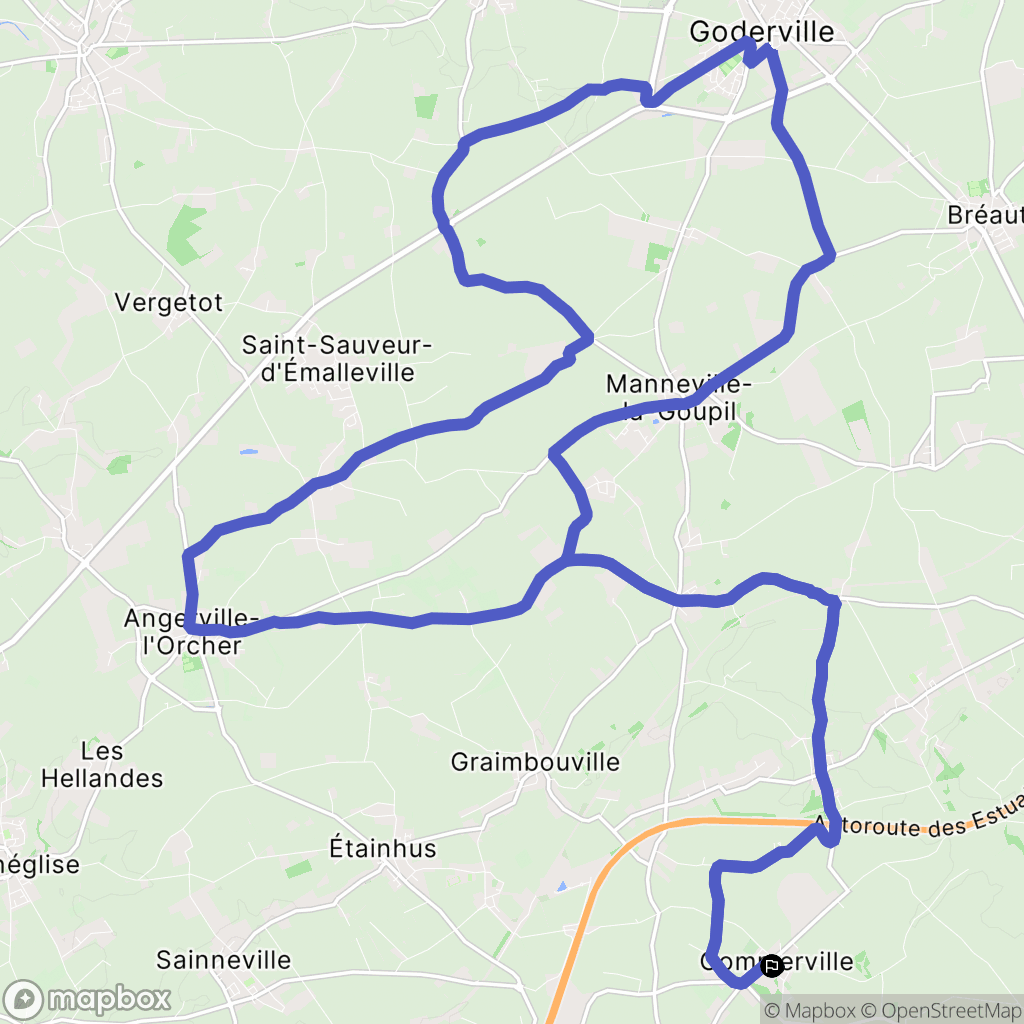 Gommerville : carte du parcours de randonnée - France
