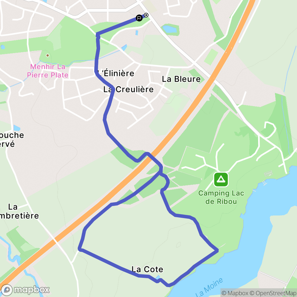 Cholet : carte du parcours de randonnée - France
