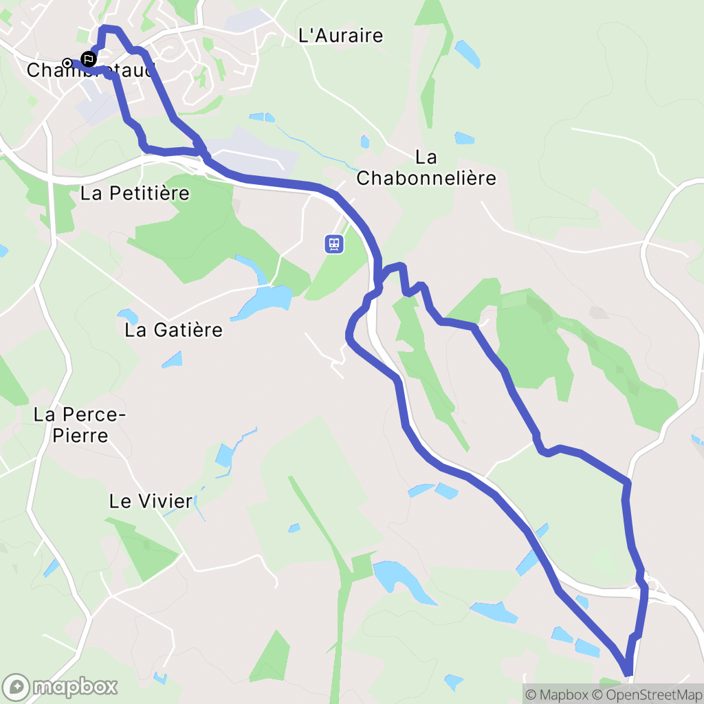 Chanverrie : carte du parcours de randonnée - France