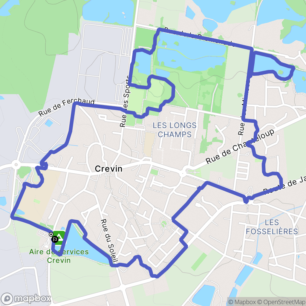 Crevin : carte du parcours de randonnée - France