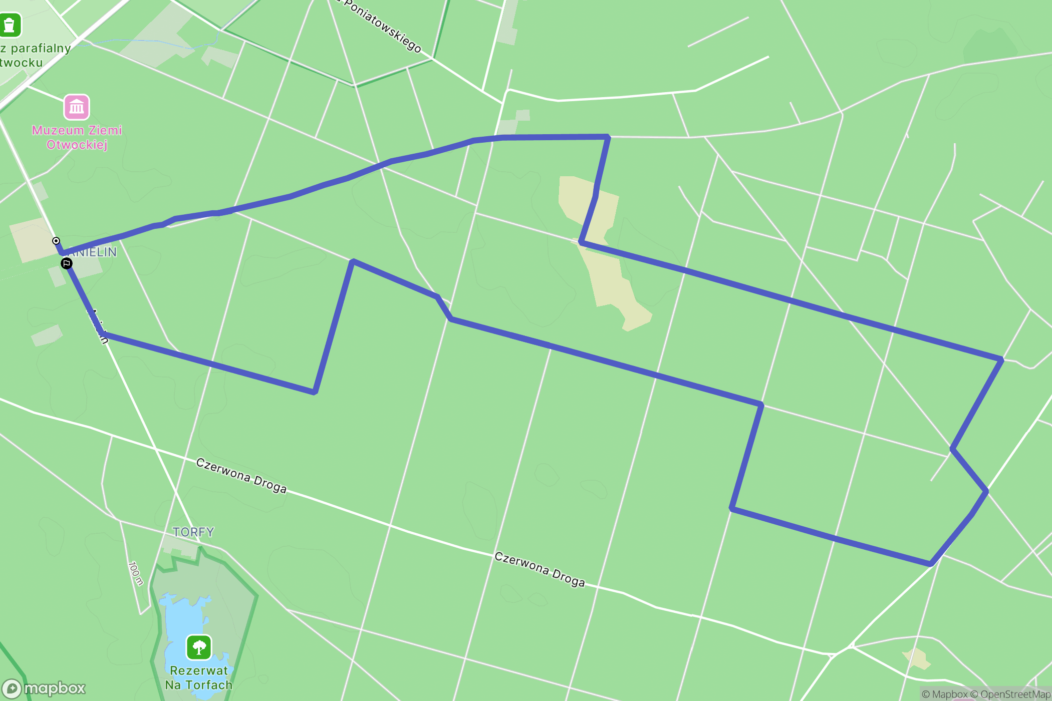Otwock: mapa trasy - Poland