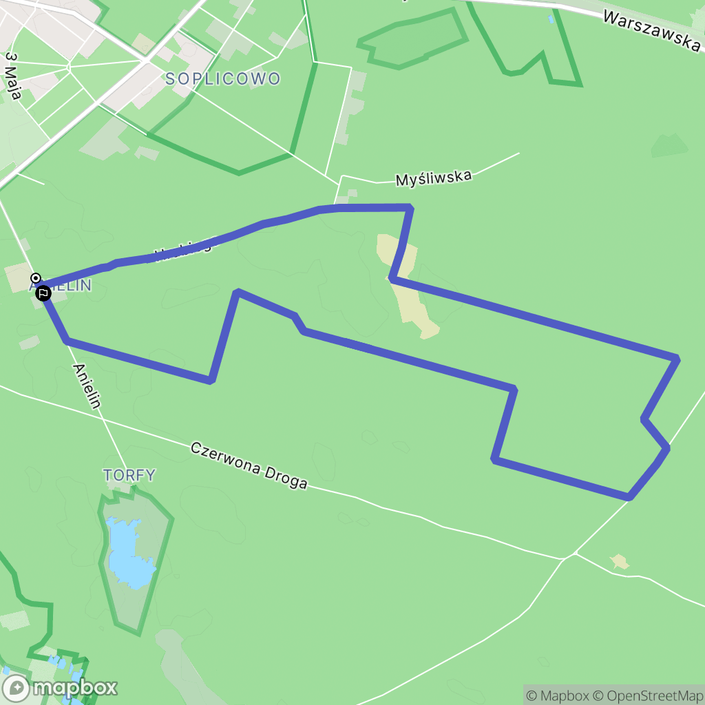 Otwock: mapa trasy - Poland