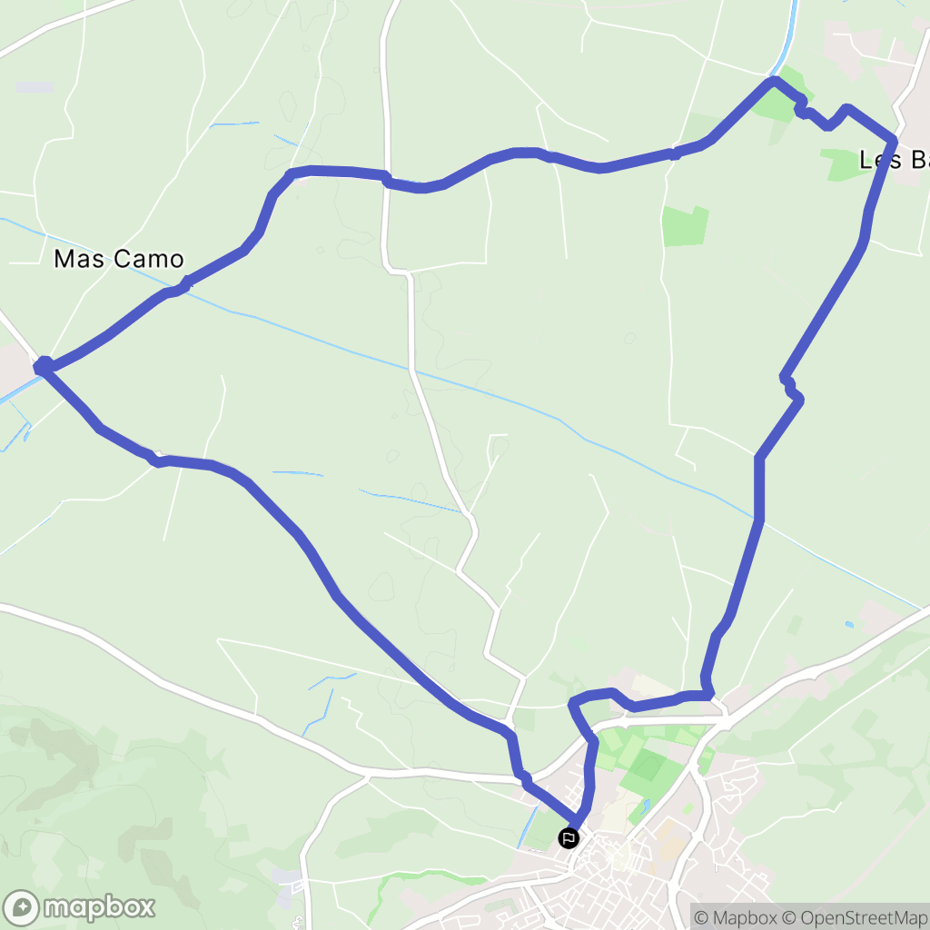 Thuir : carte du parcours de randonnée - France