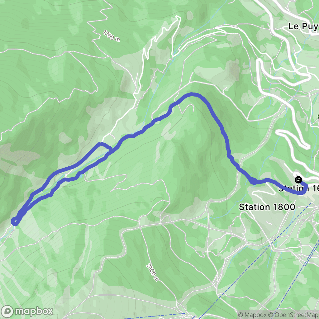 Puy-Saint-Vincent : carte du parcours de randonnée - France