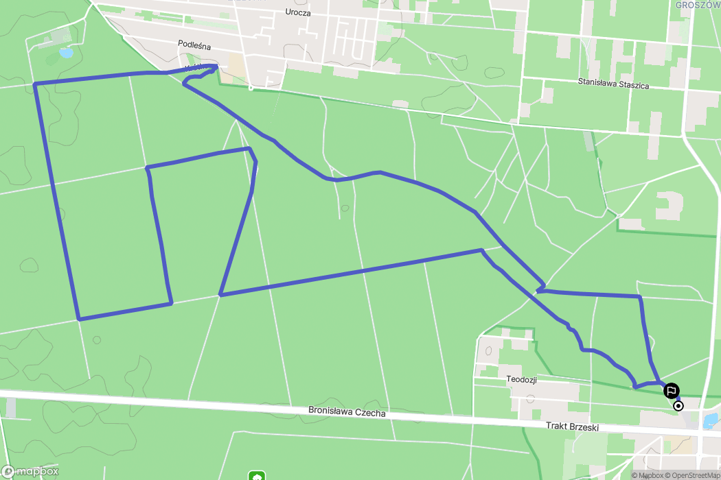 Warszawa: mapa trasy - Poland