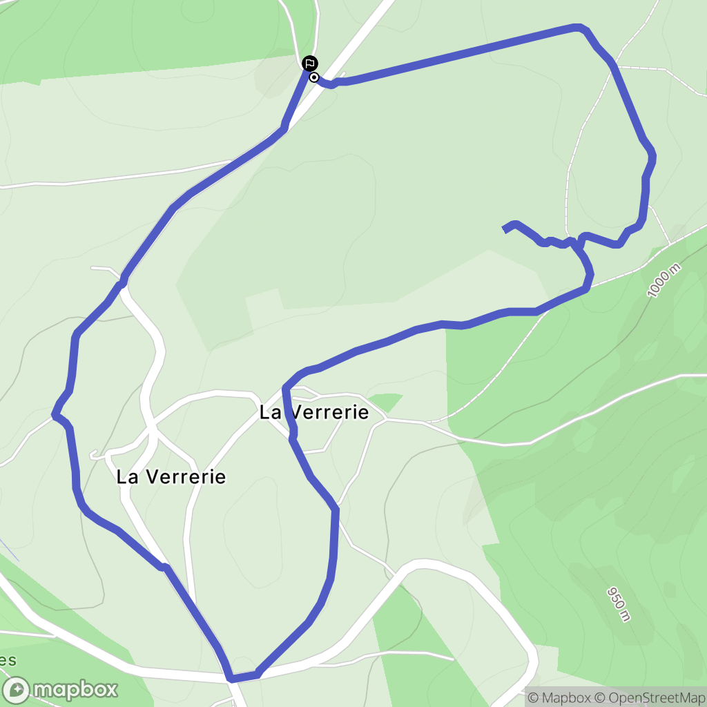 Saint-Nicolas-des-Biefs : carte du parcours de randonnée - France