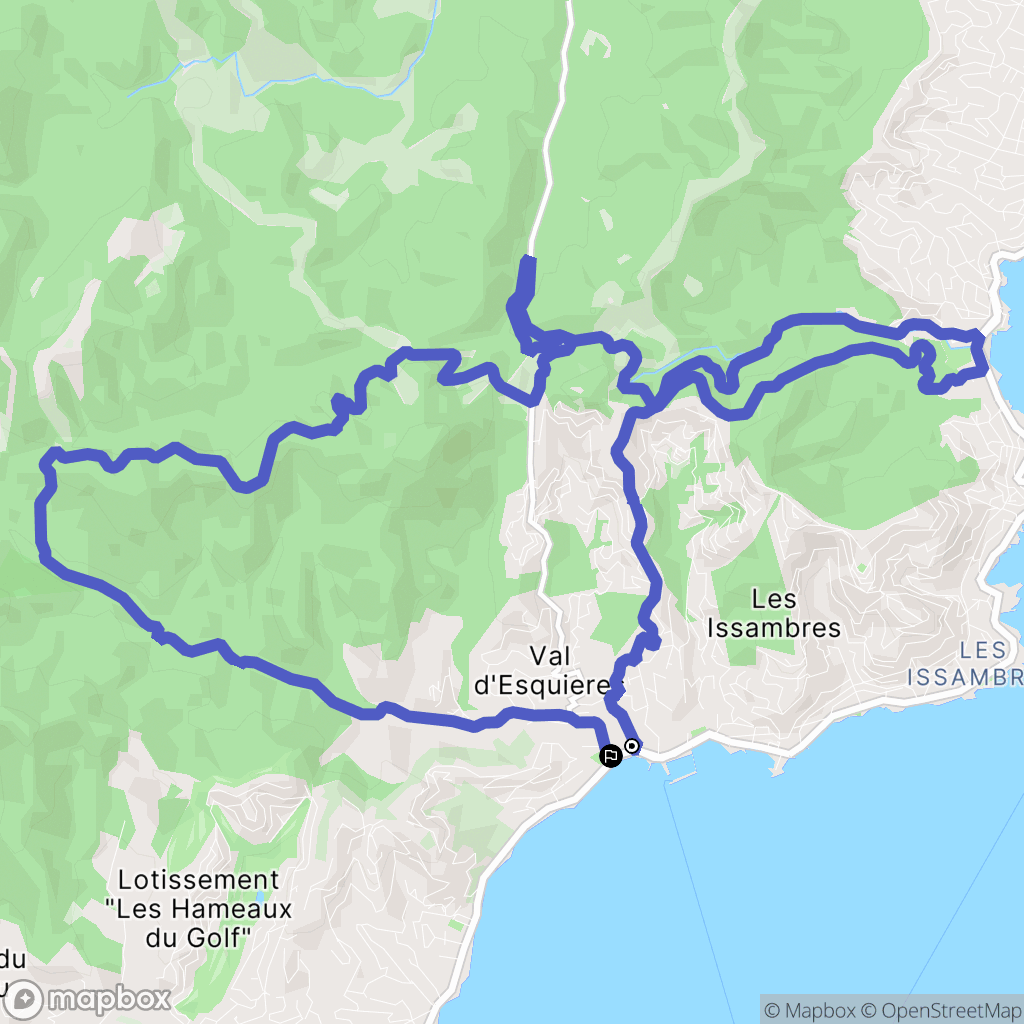Sainte-Maxime : carte du parcours de randonnée - France