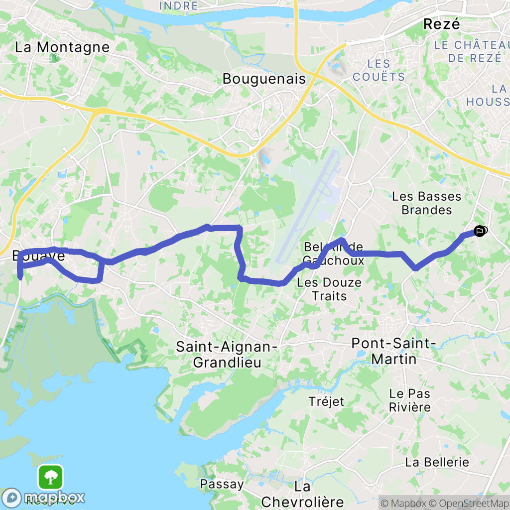 Pont-Saint-Martin : carte du parcours de randonnée - France