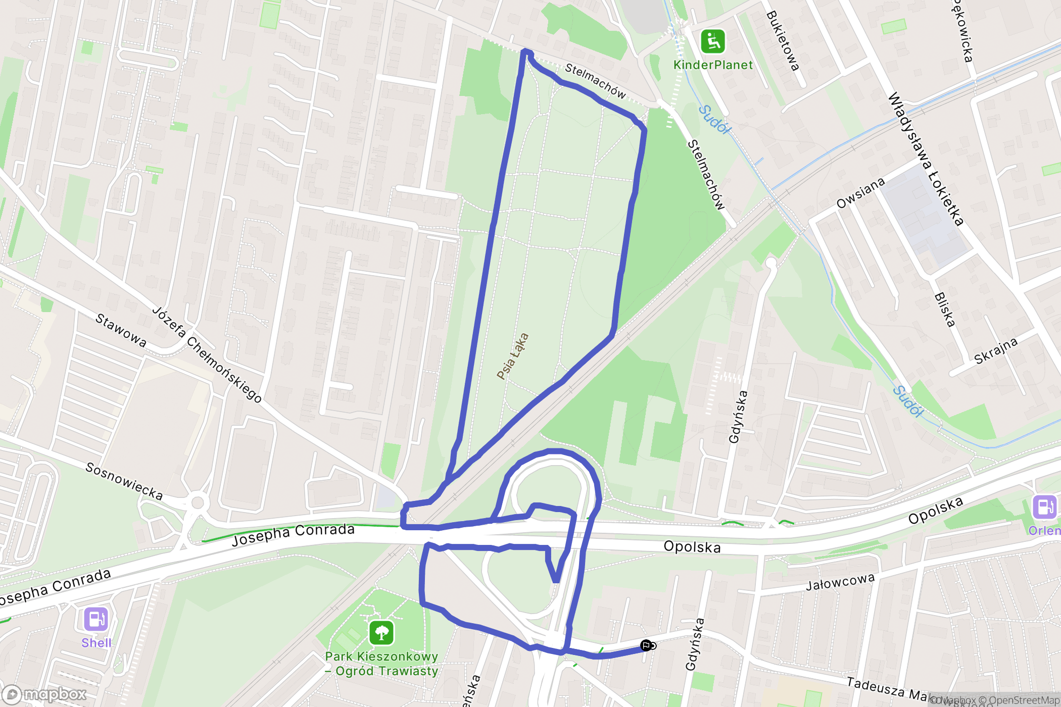 Kraków: mapa trasy - Poland