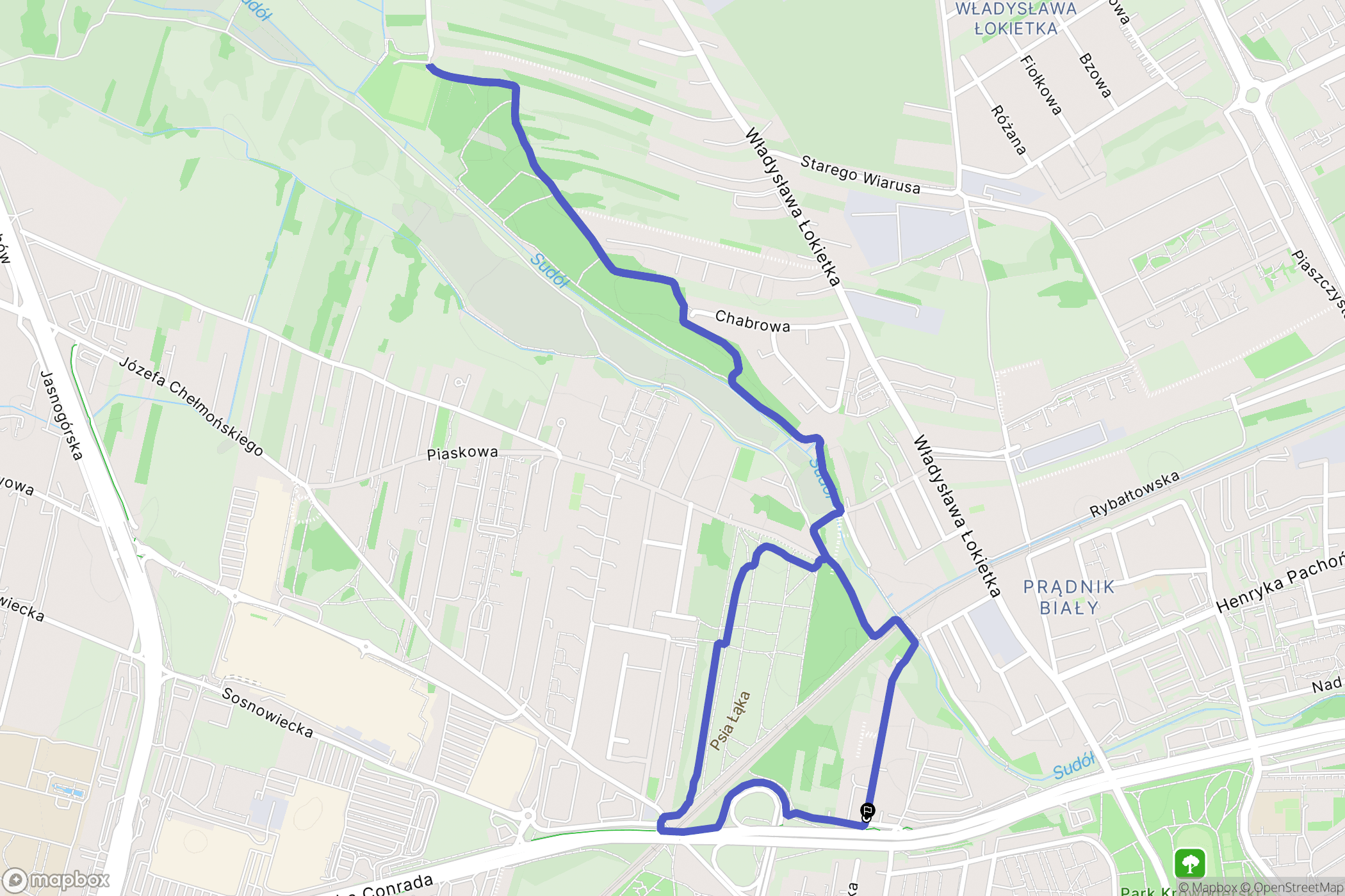 Kraków: mapa trasy - Poland