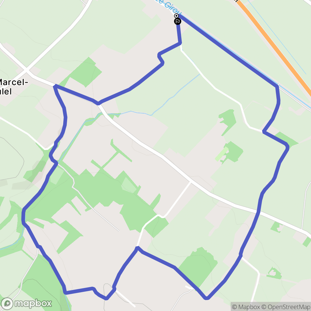Saint-Marcel-Paulel : carte du parcours de randonnée - France