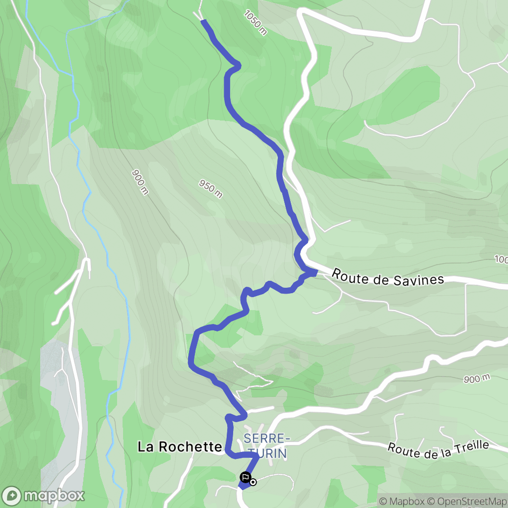 Savines-le-Lac : carte du parcours de randonnée - France