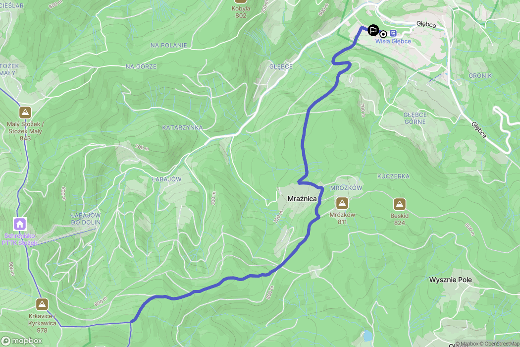 Wisła: mapa trasy - Poland