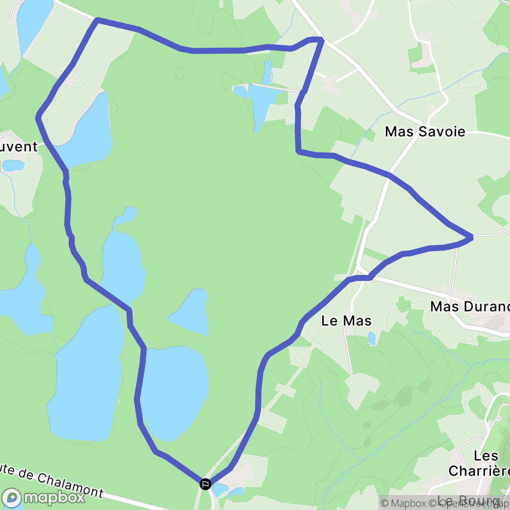 Châtillon-la-Palud : carte du parcours de randonnée - France