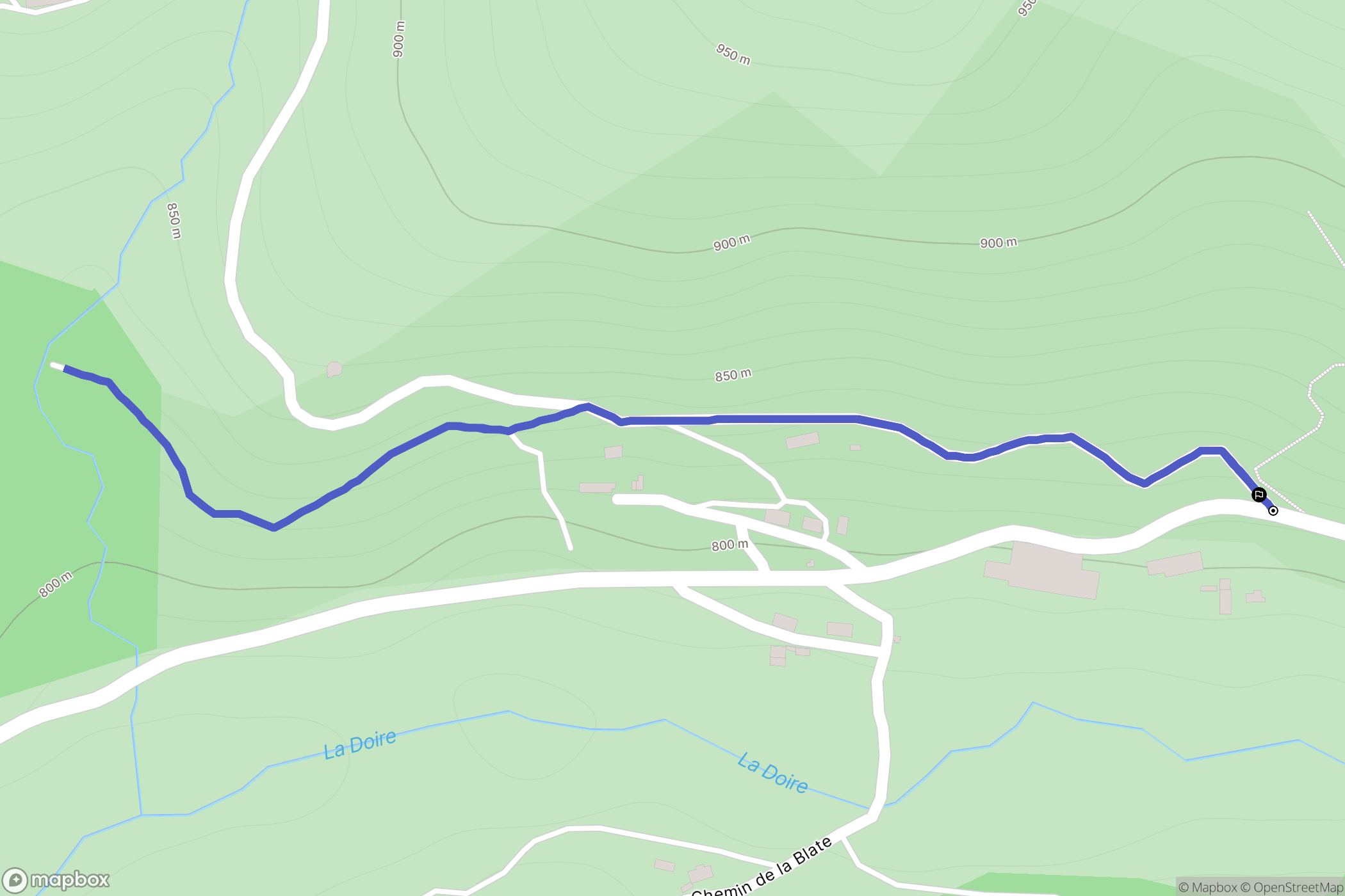 Tournemire : carte du parcours de randonnée - France