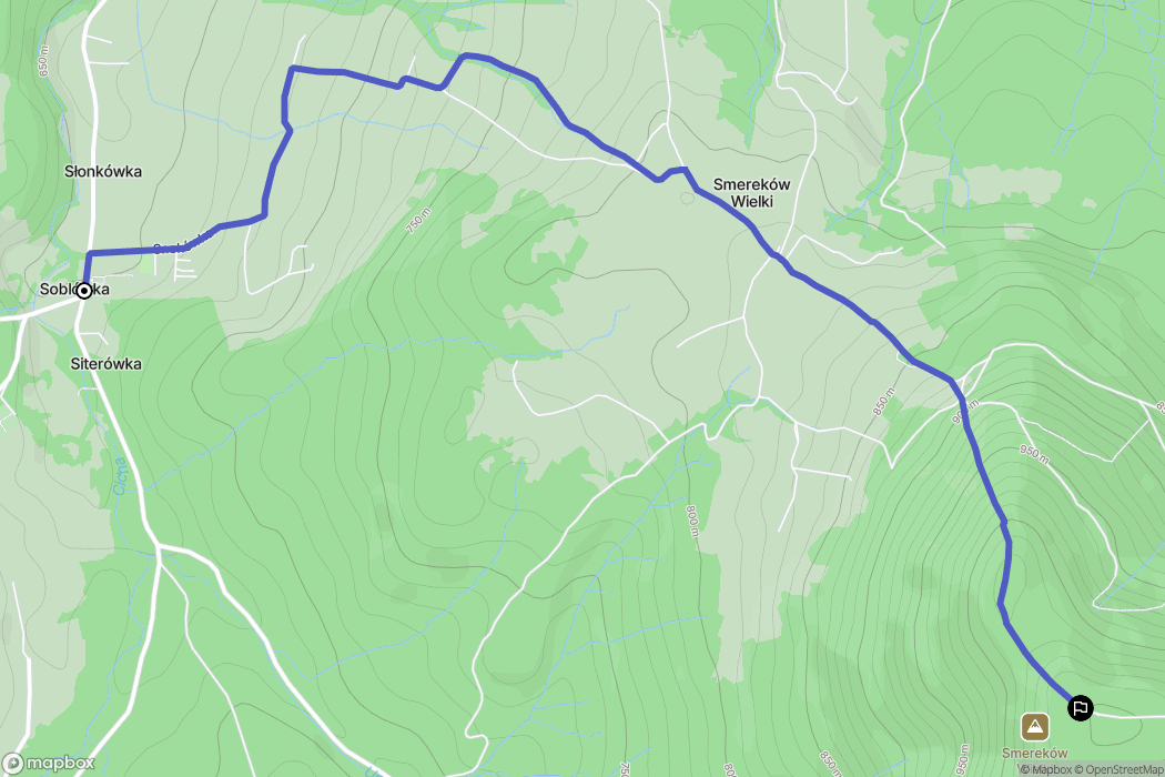 Soblówka: mapa trasy - Poland