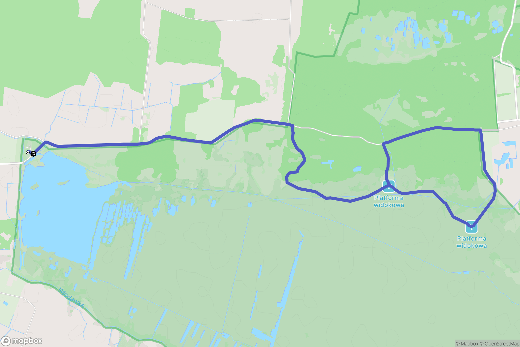 Zastawie: mapa trasy - Poland